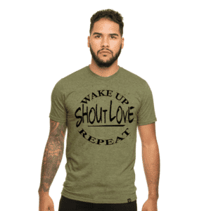 Wake Up. Shout Love. Repeat - Adult Tee